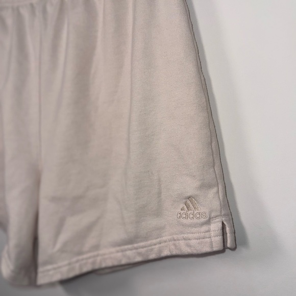 adidas Cream High-Rise Elastic Waist Women Athletic/Lounge Shorts Size Small - Picture 4 of 16